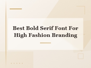 Bold Serif Fonts That Define High Fashion Branding