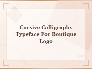 Elegant Cursive Calligraphy Typeface for Boutique Logo Design