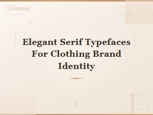Elegant Serif Typefaces for Clothing Brand Identity
